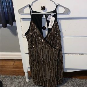 Classy sequin wrap dress
